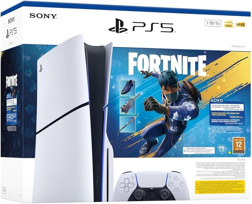 Sony PlayStation 5 Slim Disc Edition Console with Fortnite - Visilex Trading UAE