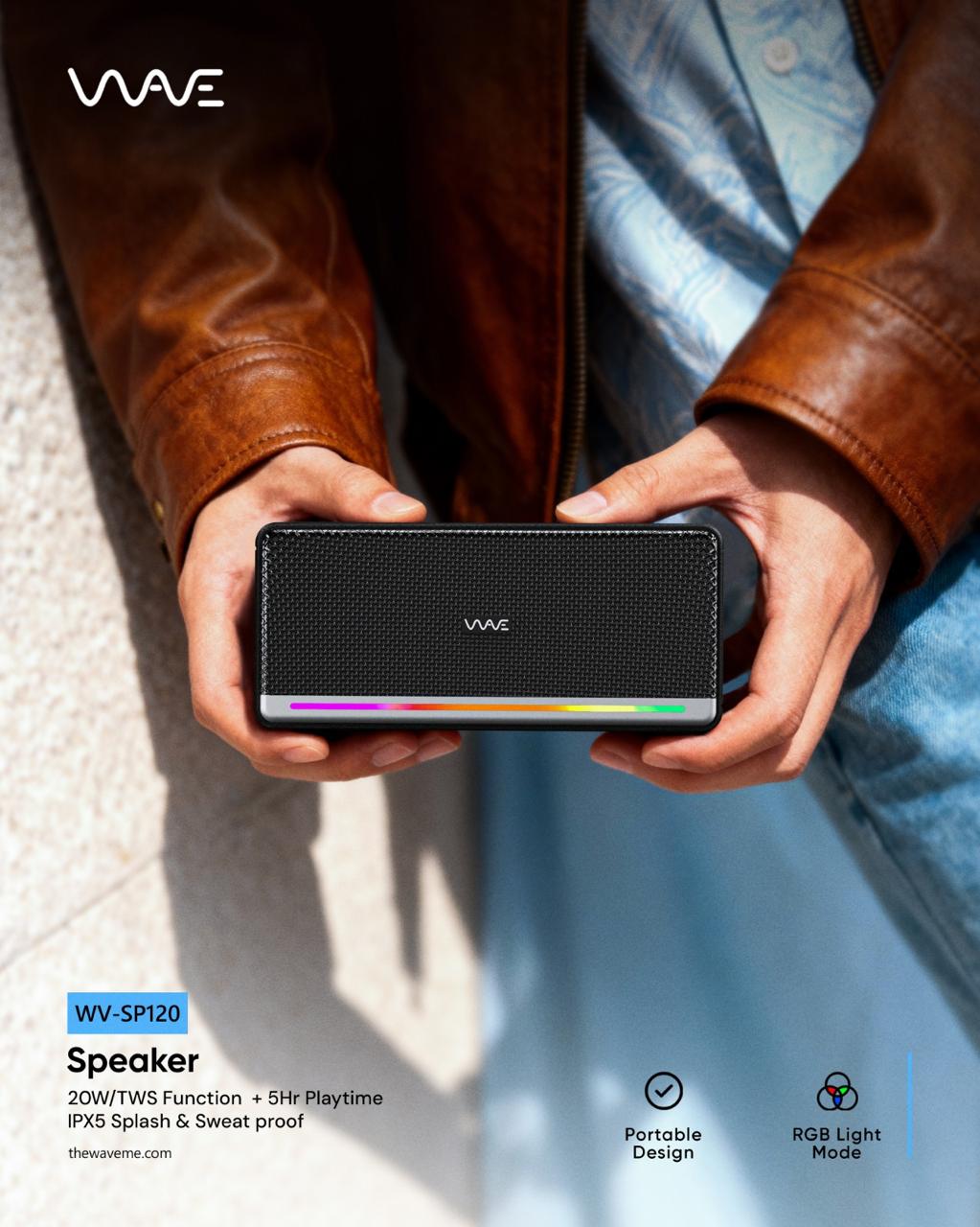 Wave Bluetooth Speaker 20W - WV-SP120 - Visilex Trading UAE